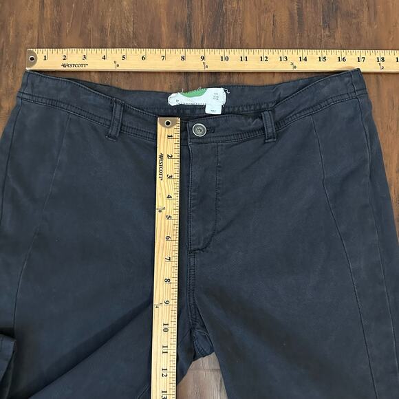 ANTHROPOLOGIE Cropped Pants Black Mid Rise Skinny Ankle Moto Grunge - Picture 11 of 13